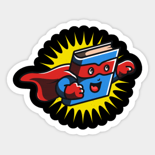 Book Hero Reading Book Lover Comic Book Comics Sticker